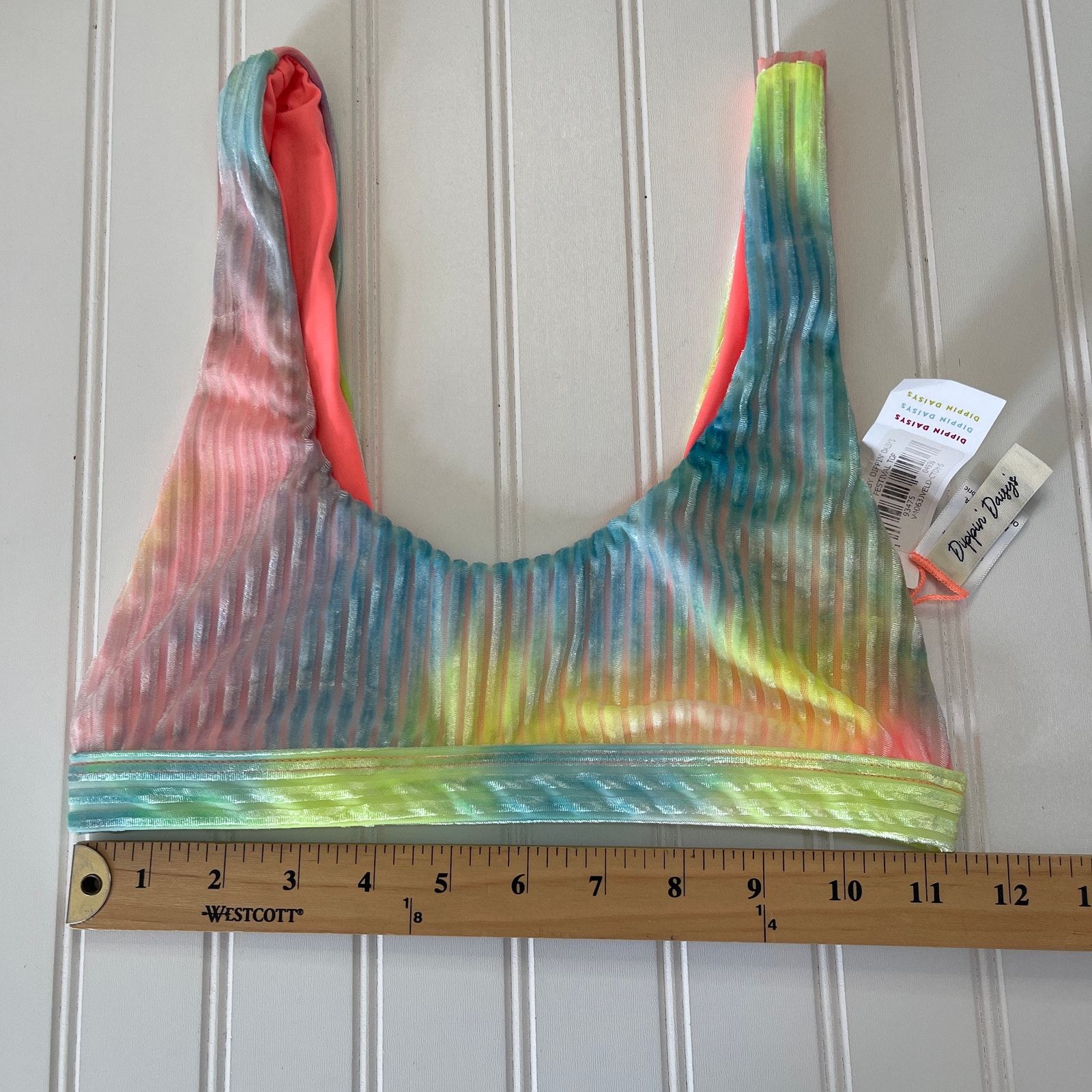 Nwt Y2k Retro Dippin Daisys Revibe Festival Top Ribbed Tie Dye Womens Small — image 5 of 7